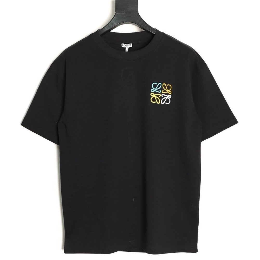 Loewe color-blocked embroidered logo short-sleeved shirt TSK1,Loewe