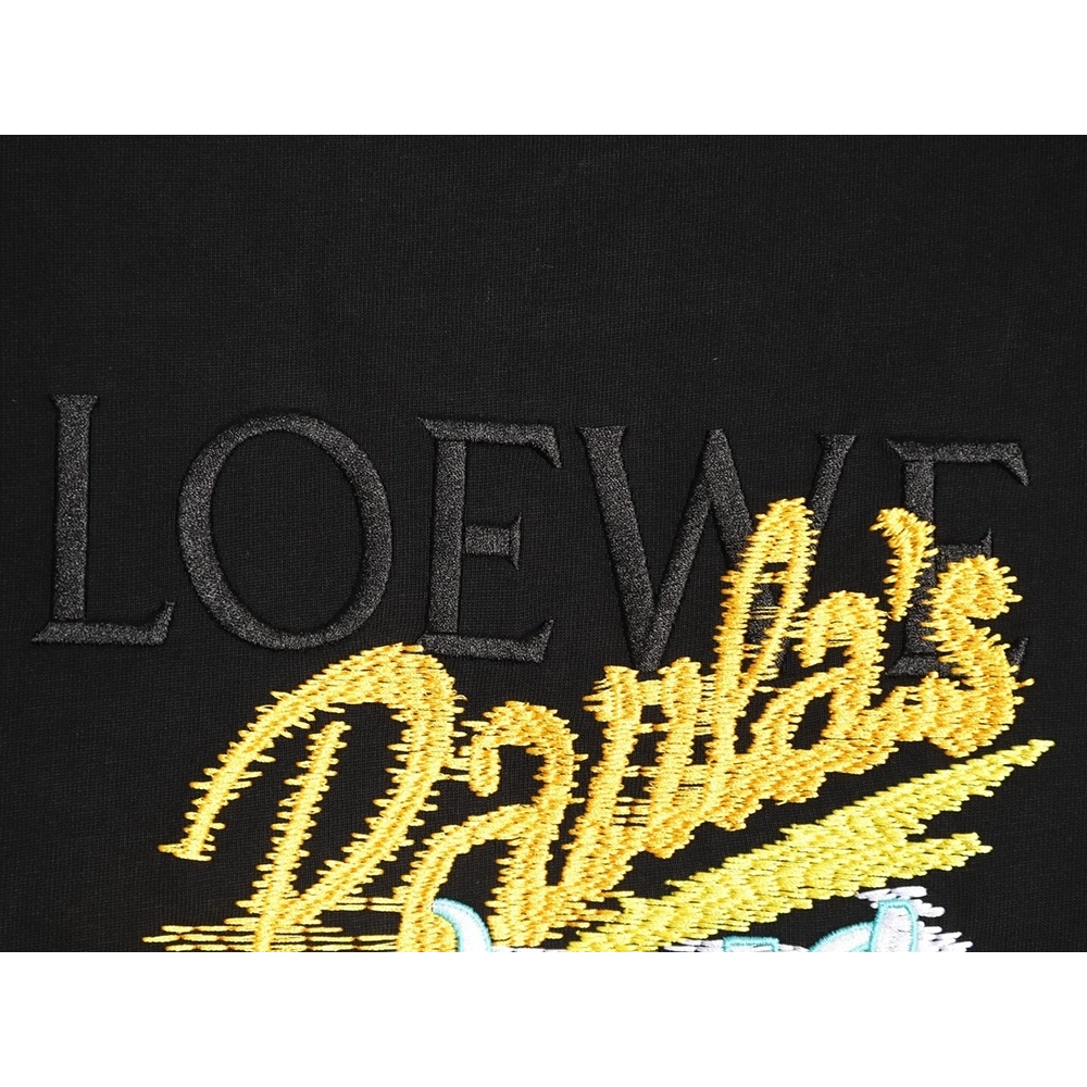 Loewe color-blocked embroidered logo short-sleeved shirt TSK1,Loewe