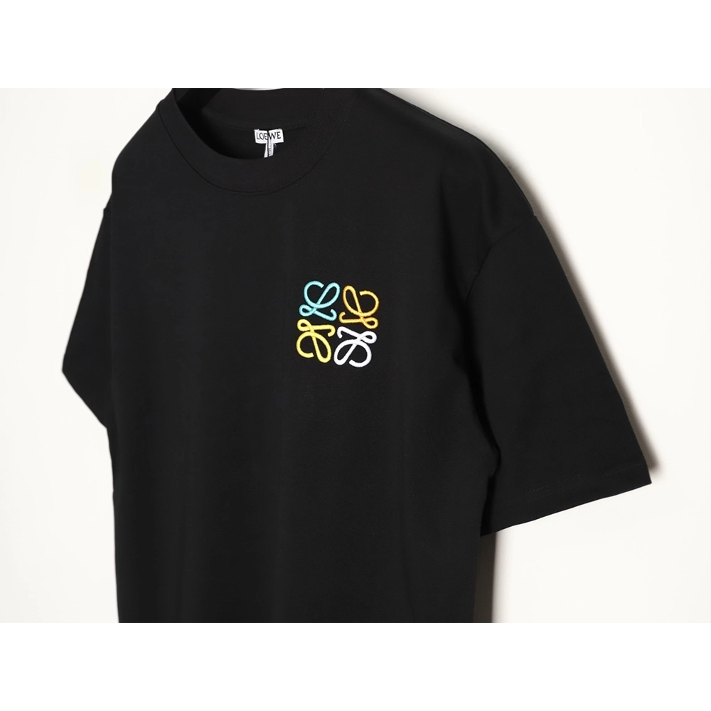 Loewe color-blocked embroidered logo short-sleeved shirt TSK1,Loewe