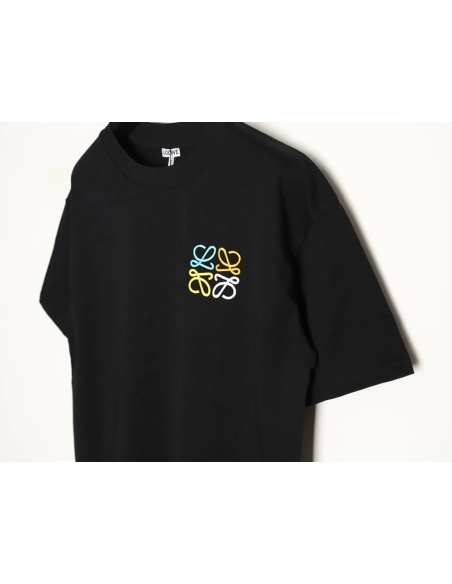Loewe color-blocked embroidered logo short-sleeved shirt TSK1,Loewe