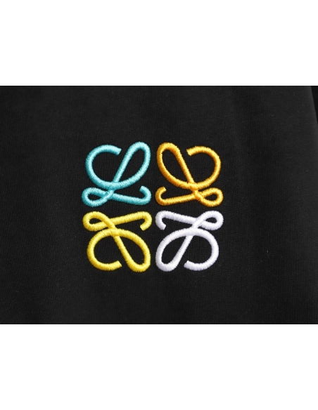 Loewe color-blocked embroidered logo short-sleeved shirt TSK1,Loewe