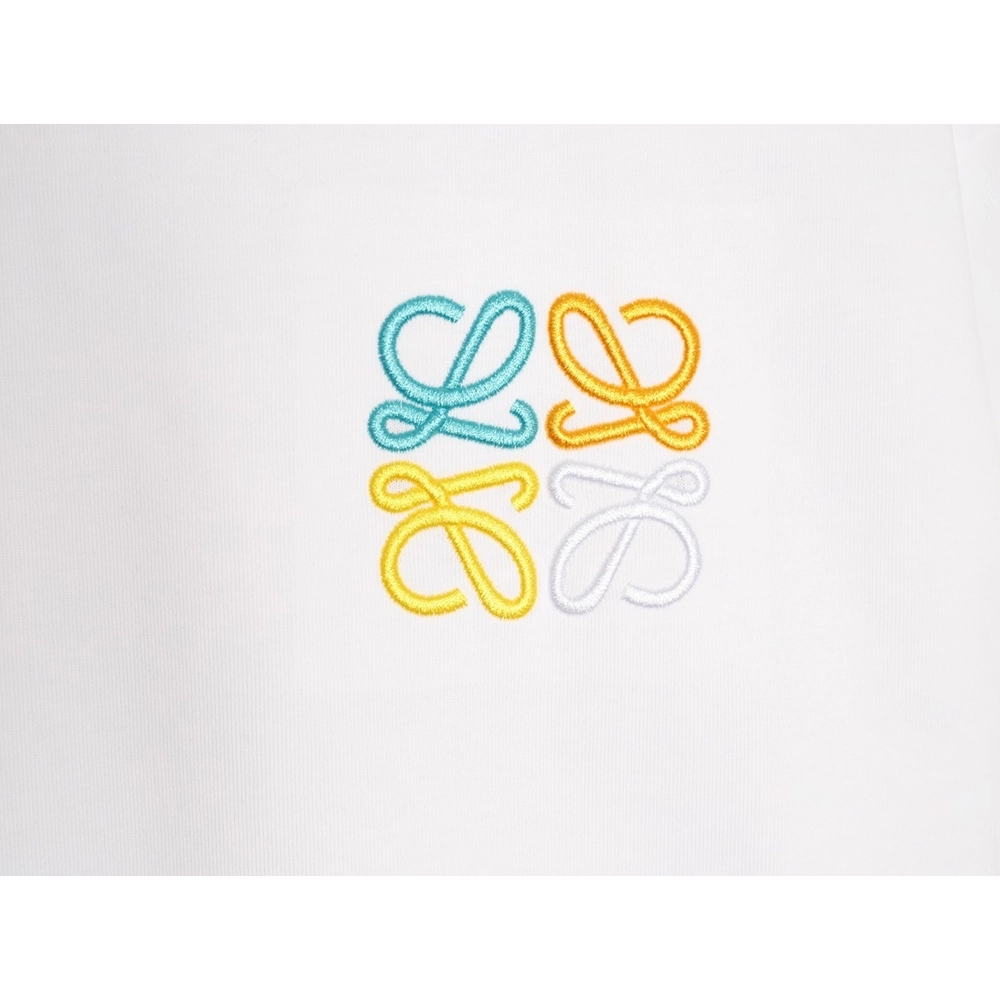 Loewe color-blocked embroidered logo short-sleeved shirt,Loewe