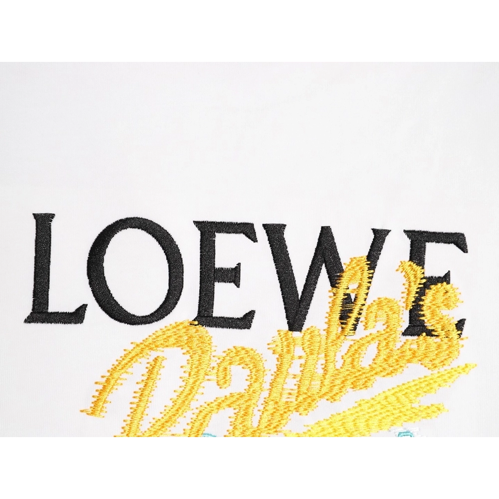 Loewe color-blocked embroidered logo short-sleeved shirt,Loewe