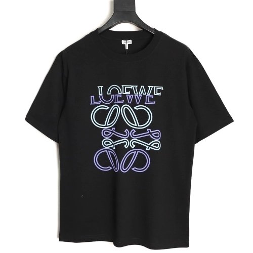 Loewe Irregular Logo Contrast-Color Foam-Printed Short-Sleeve T-Shirt TSK1,Loewe