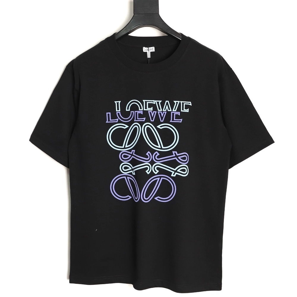Loewe Irregular Logo Contrast-Color Foam-Printed Short-Sleeve T-Shirt TSK1,Loewe