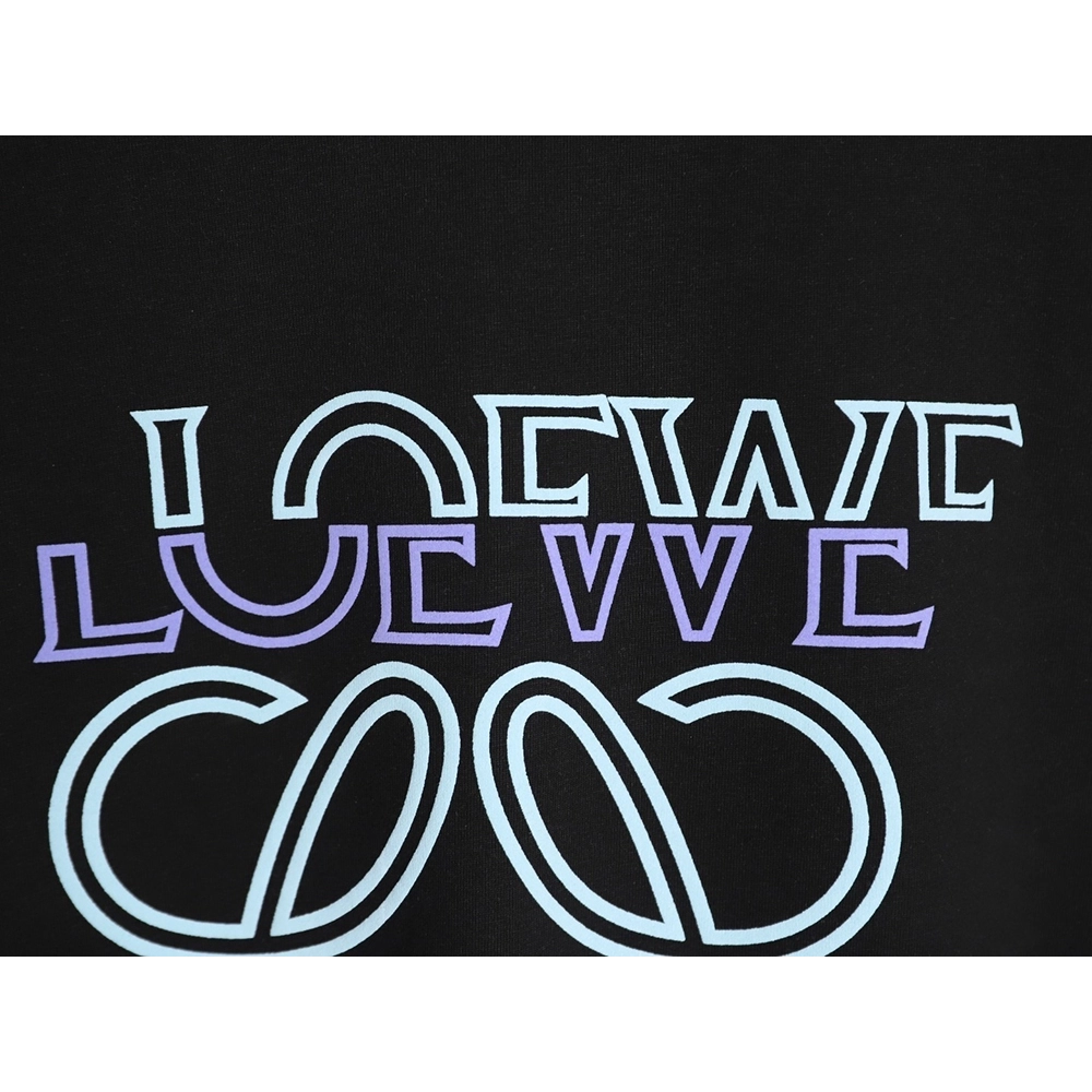 Loewe Irregular Logo Contrast-Color Foam-Printed Short-Sleeve T-Shirt TSK1,Loewe