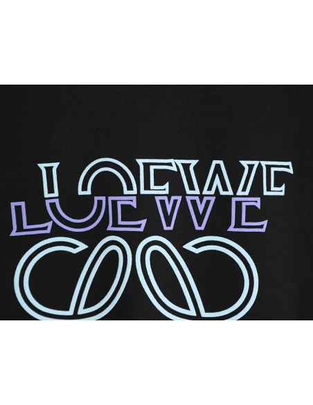 Loewe Irregular Logo Contrast-Color Foam-Printed Short-Sleeve T-Shirt TSK1,Loewe
