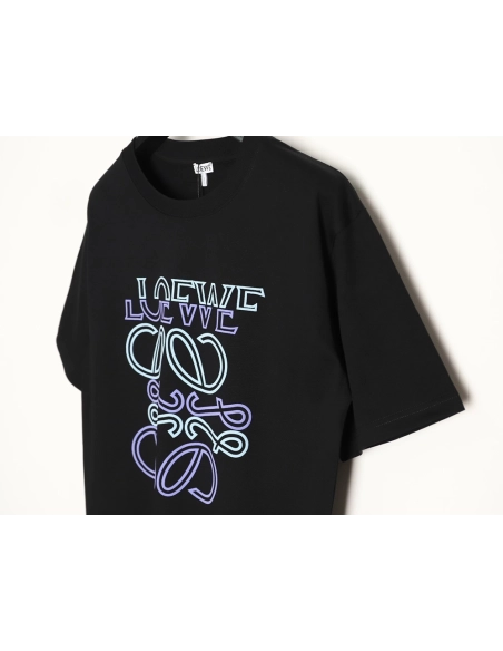Loewe Irregular Logo Contrast-Color Foam-Printed Short-Sleeve T-Shirt TSK1,Loewe