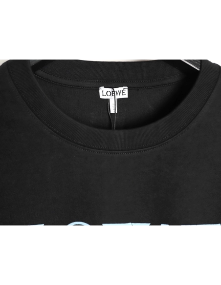Loewe Irregular Logo Contrast-Color Foam-Printed Short-Sleeve T-Shirt TSK1,Loewe