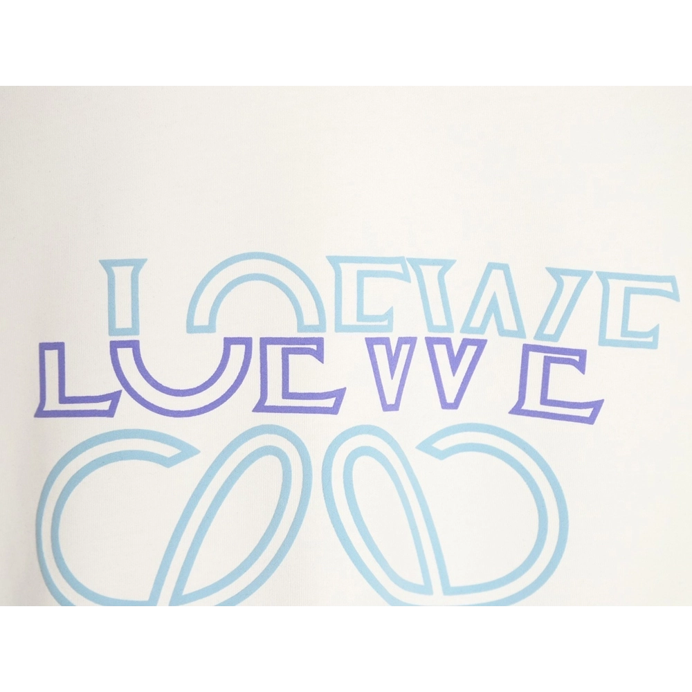 Loewe Irregular Logo Contrast-Color Foam-Printed Short-Sleeve T-Shirt,Loewe