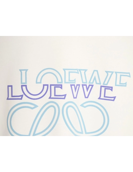 Loewe Irregular Logo Contrast-Color Foam-Printed Short-Sleeve T-Shirt,Loewe