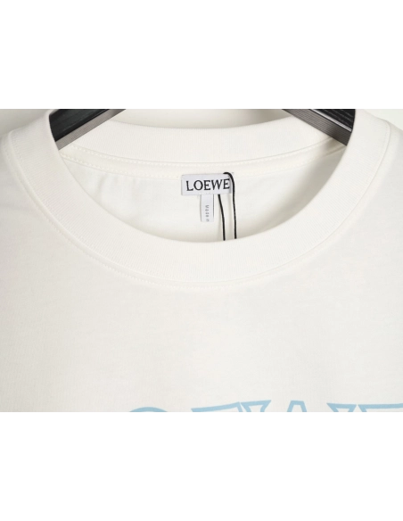 Loewe Irregular Logo Contrast-Color Foam-Printed Short-Sleeve T-Shirt,Loewe