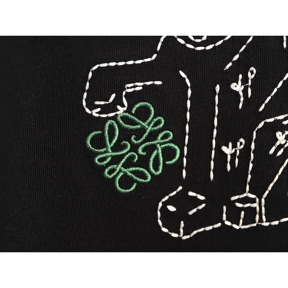 Loewe Louis Wain Collaboration Cat Stripe Short-Sleeve T-Shirt TSK1,Loewe