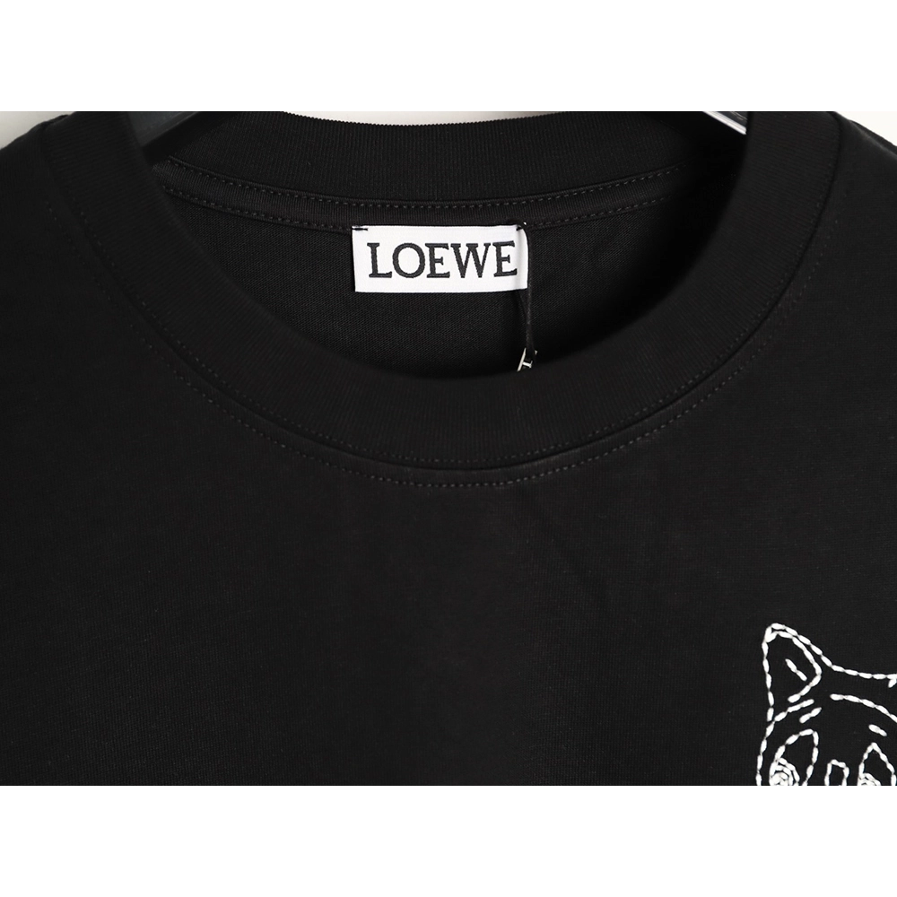 Loewe Louis Wain Collaboration Cat Stripe Short-Sleeve T-Shirt TSK1,Loewe