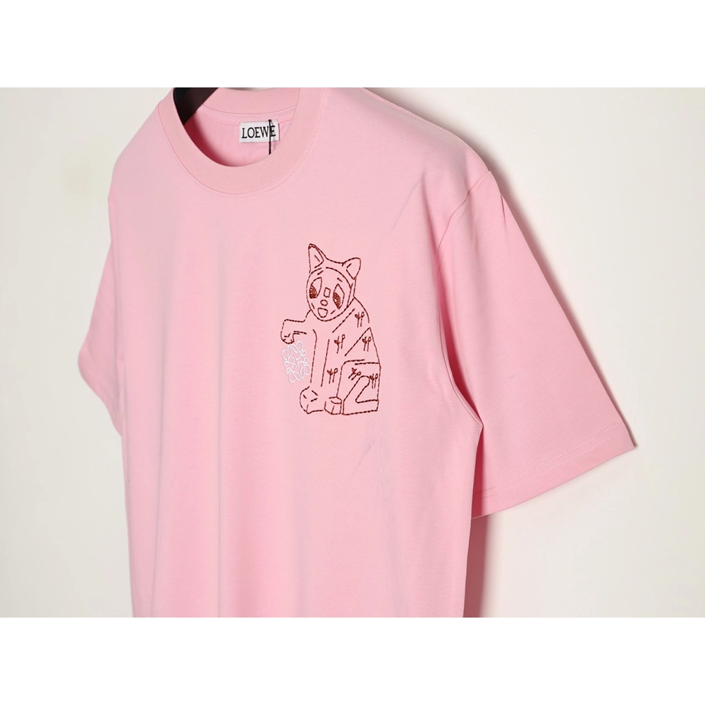 Loewe Louis Wain Collaboration Cat Stripe Short-Sleeve T-Shirt,Loewe