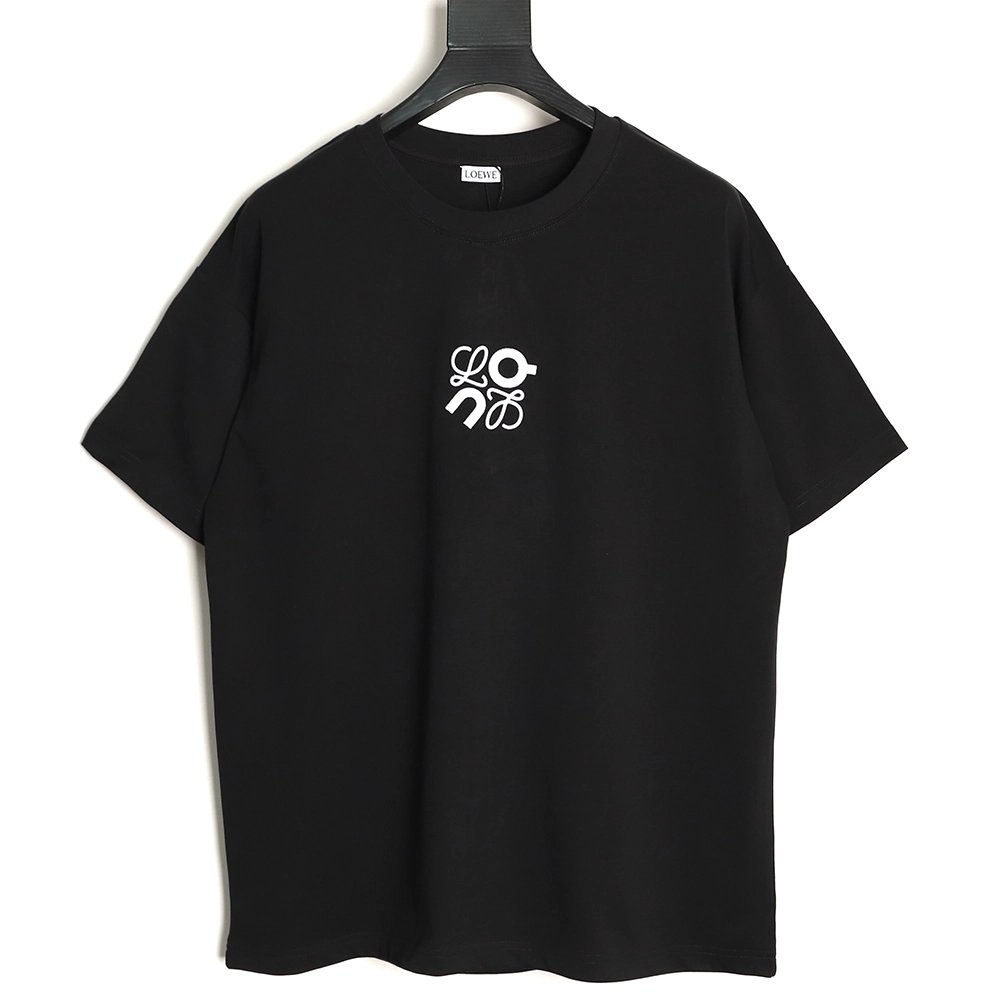 LOEWE On Running Embroidered Letter Logo Short-Sleeve T-Shirt TSK1,Loewe