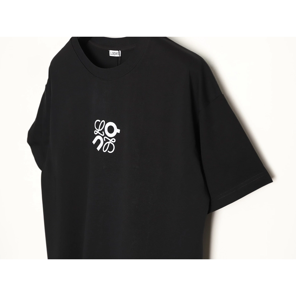 LOEWE On Running Embroidered Letter Logo Short-Sleeve T-Shirt TSK1,Loewe