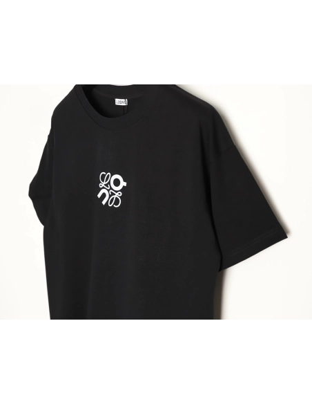 LOEWE On Running Embroidered Letter Logo Short-Sleeve T-Shirt TSK1,Loewe