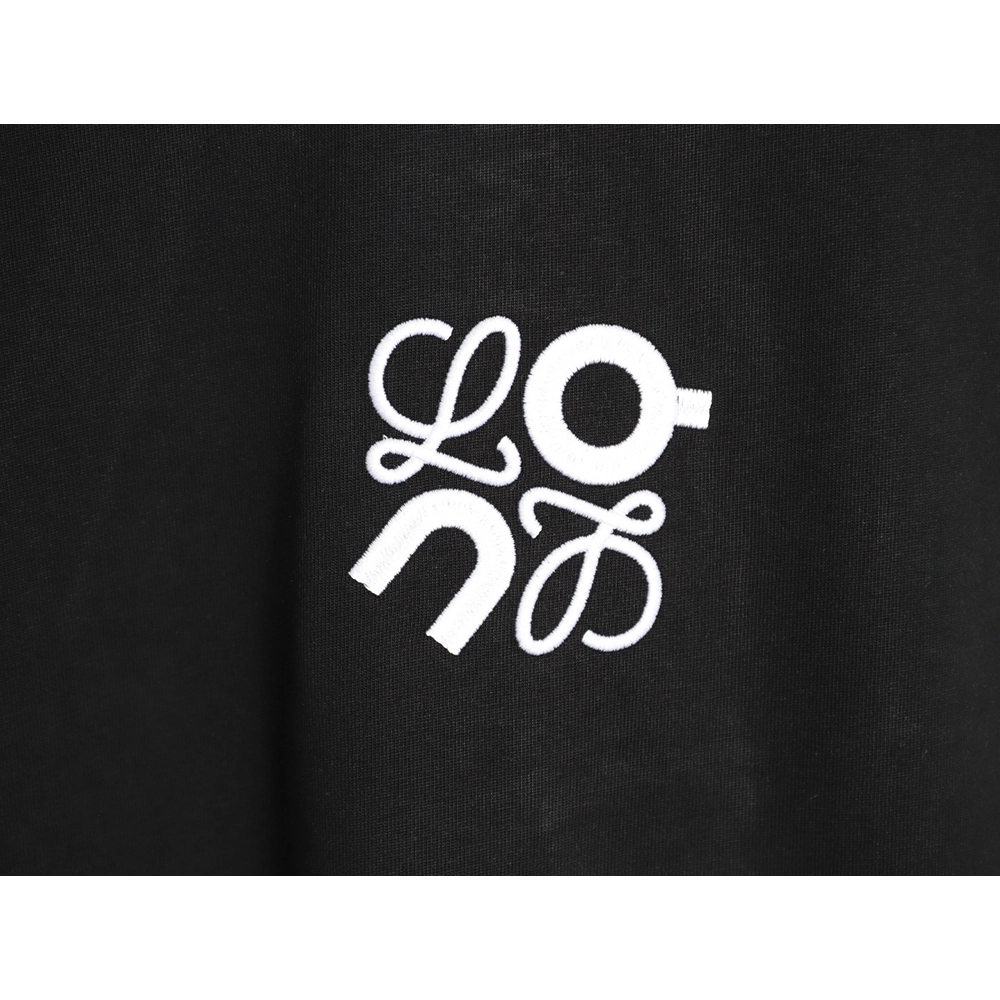 LOEWE On Running Embroidered Letter Logo Short-Sleeve T-Shirt TSK1,Loewe