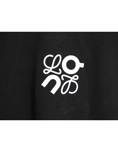 LOEWE On Running Embroidered Letter Logo Short-Sleeve T-Shirt TSK1,Loewe