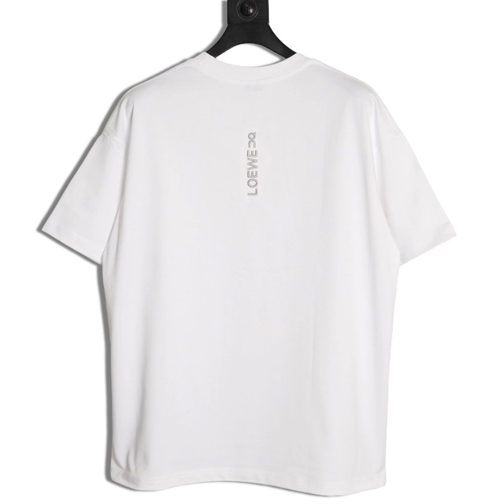 LOEWE On Running Embroidered Letter Logo Short-Sleeve T-Shirt,Loewe