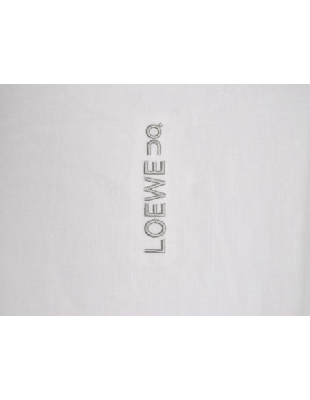 LOEWE On Running Embroidered Letter Logo Short-Sleeve T-Shirt,Loewe