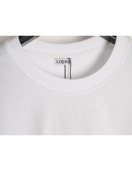 LOEWE On Running Embroidered Letter Logo Short-Sleeve T-Shirt,Loewe