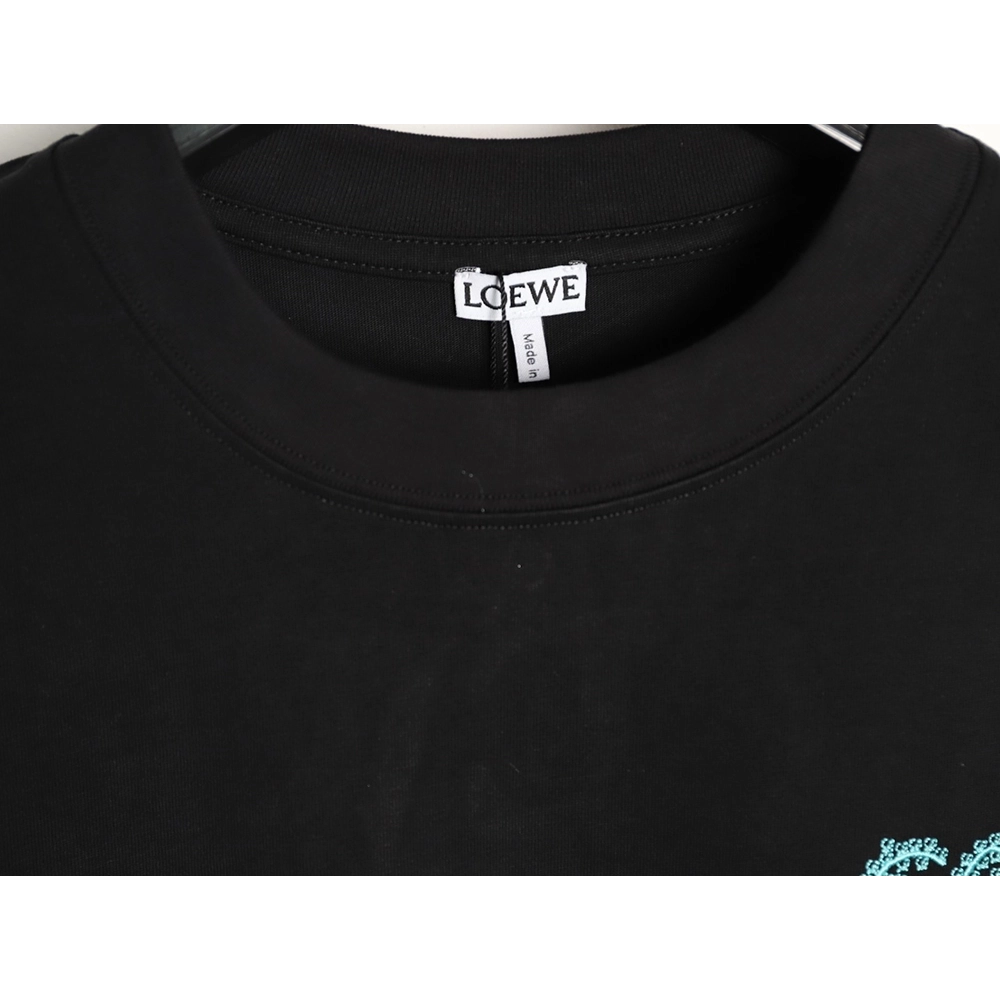 Loewe Thorns Logo Embroidered Short-Sleeve T-Shirt TSK1,Loewe