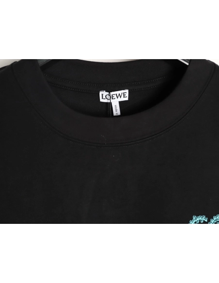 Loewe Thorns Logo Embroidered Short-Sleeve T-Shirt TSK1,Loewe