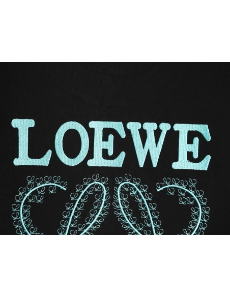 Loewe Thorns Logo Embroidered Short-Sleeve T-Shirt TSK1,Loewe
