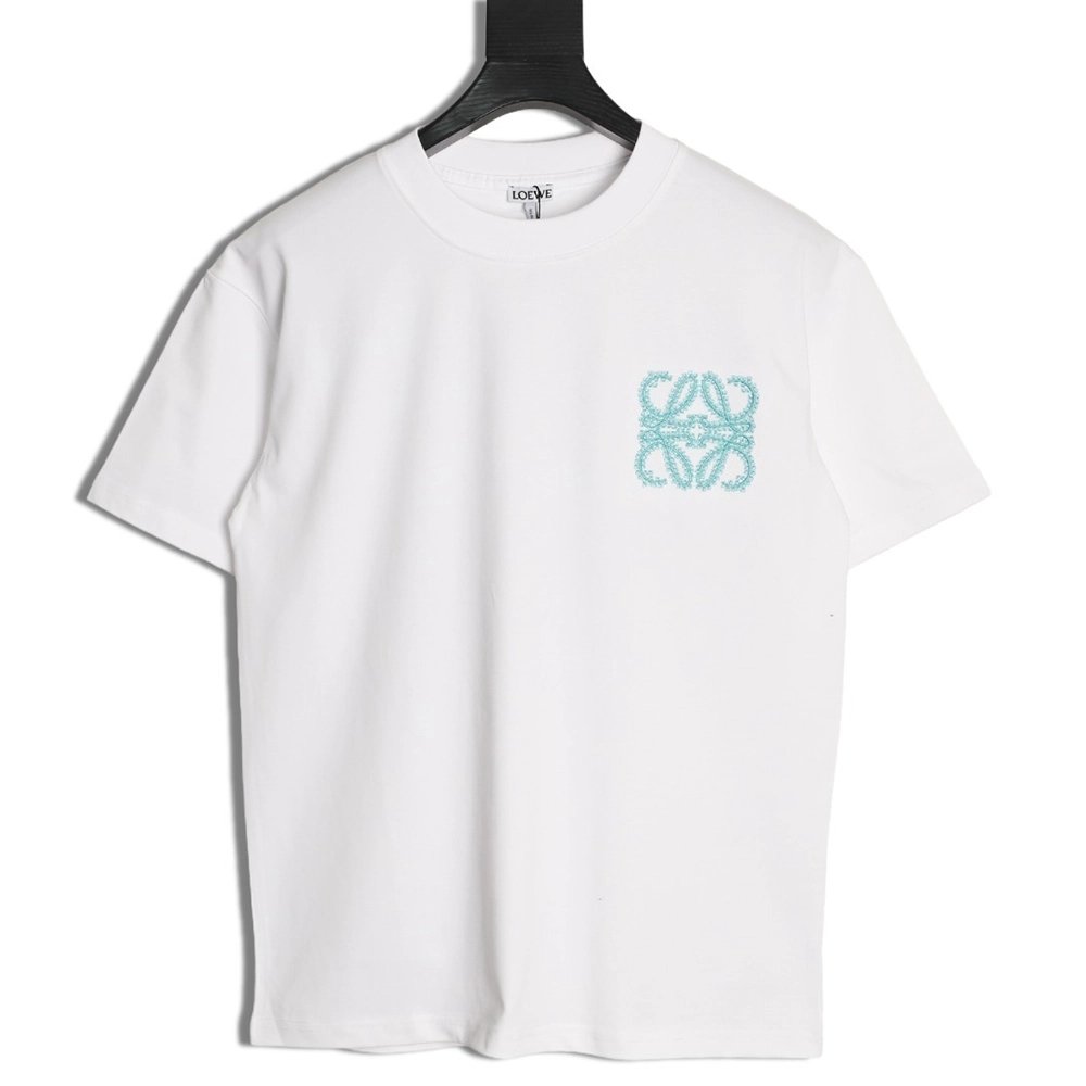 Loewe Thorns Logo Embroidered Short-Sleeve T-Shirt,Loewe