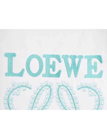 Loewe Thorns Logo Embroidered Short-Sleeve T-Shirt,Loewe