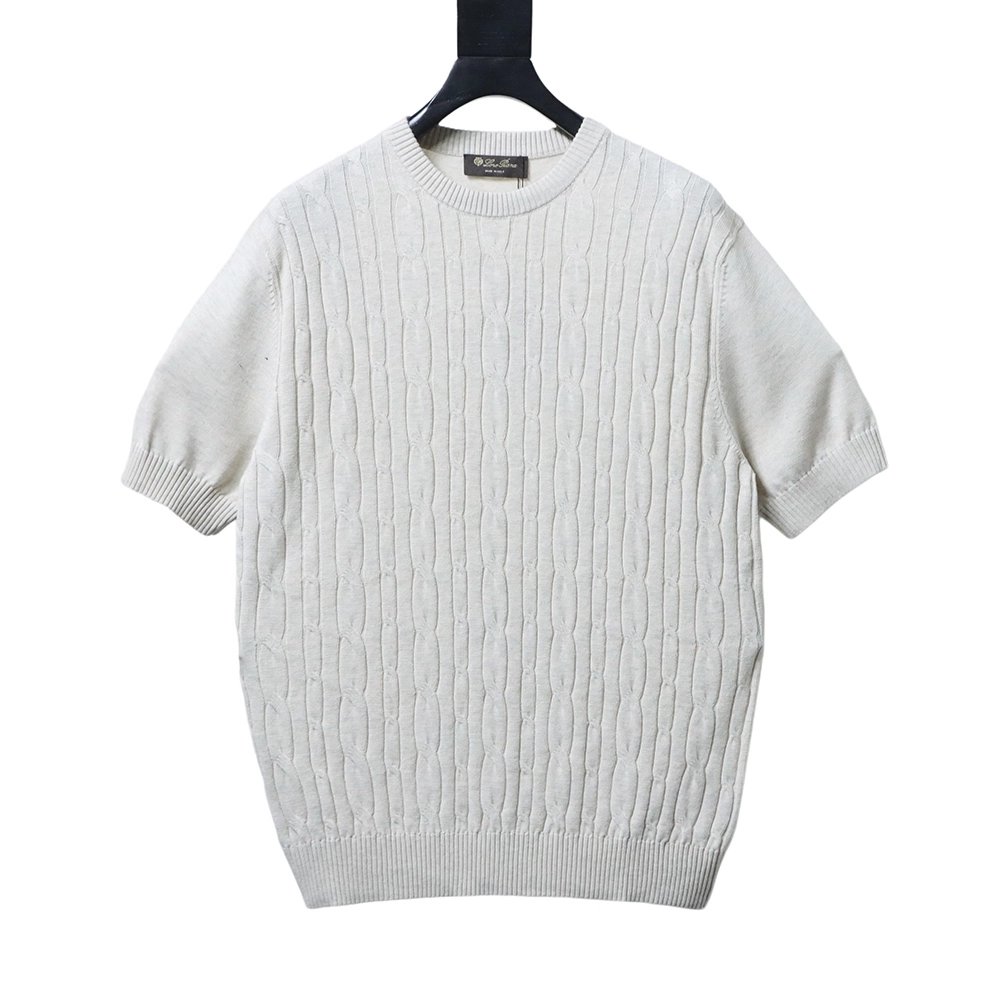 Loro Piana Crew-Neck Short-Sleeve Knit TSK1,Loro Piana