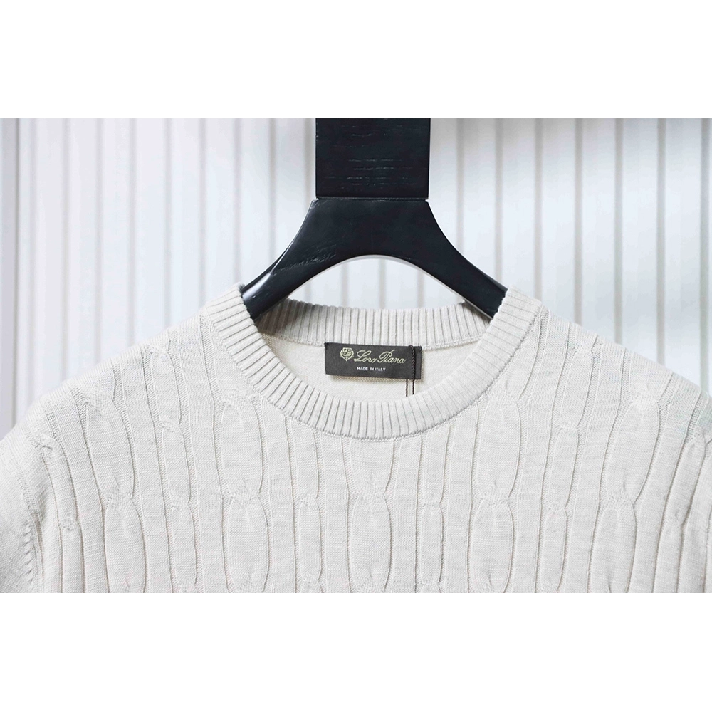 Loro Piana Crew-Neck Short-Sleeve Knit TSK1,Loro Piana
