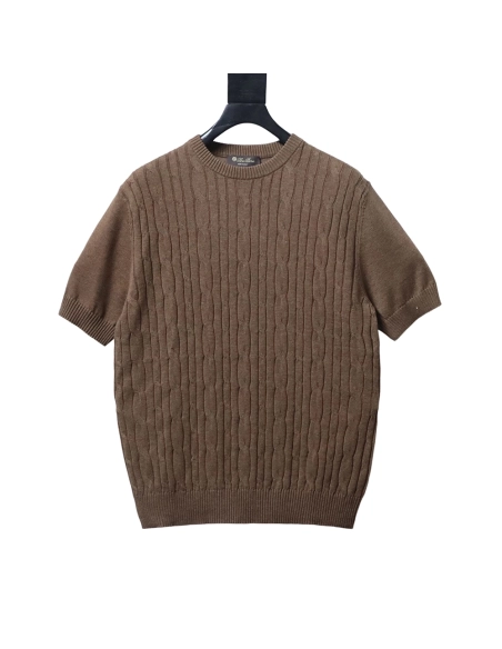 Loro Piana Crew-Neck Short-Sleeve Knit,Loro Piana