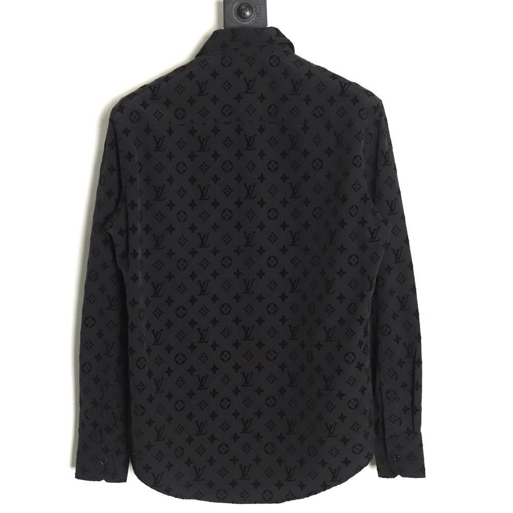 Louis Vuitton All-Over Flocked Long-Sleeve Shirt,Louis Vuitton