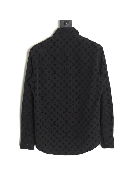 Louis Vuitton All-Over Flocked Long-Sleeve Shirt,Louis Vuitton