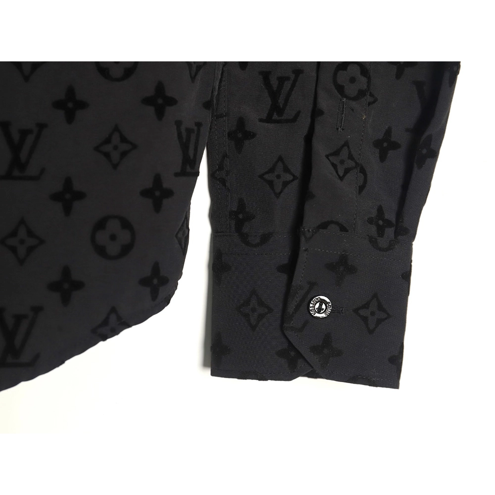 Louis Vuitton All-Over Flocked Long-Sleeve Shirt,Louis Vuitton