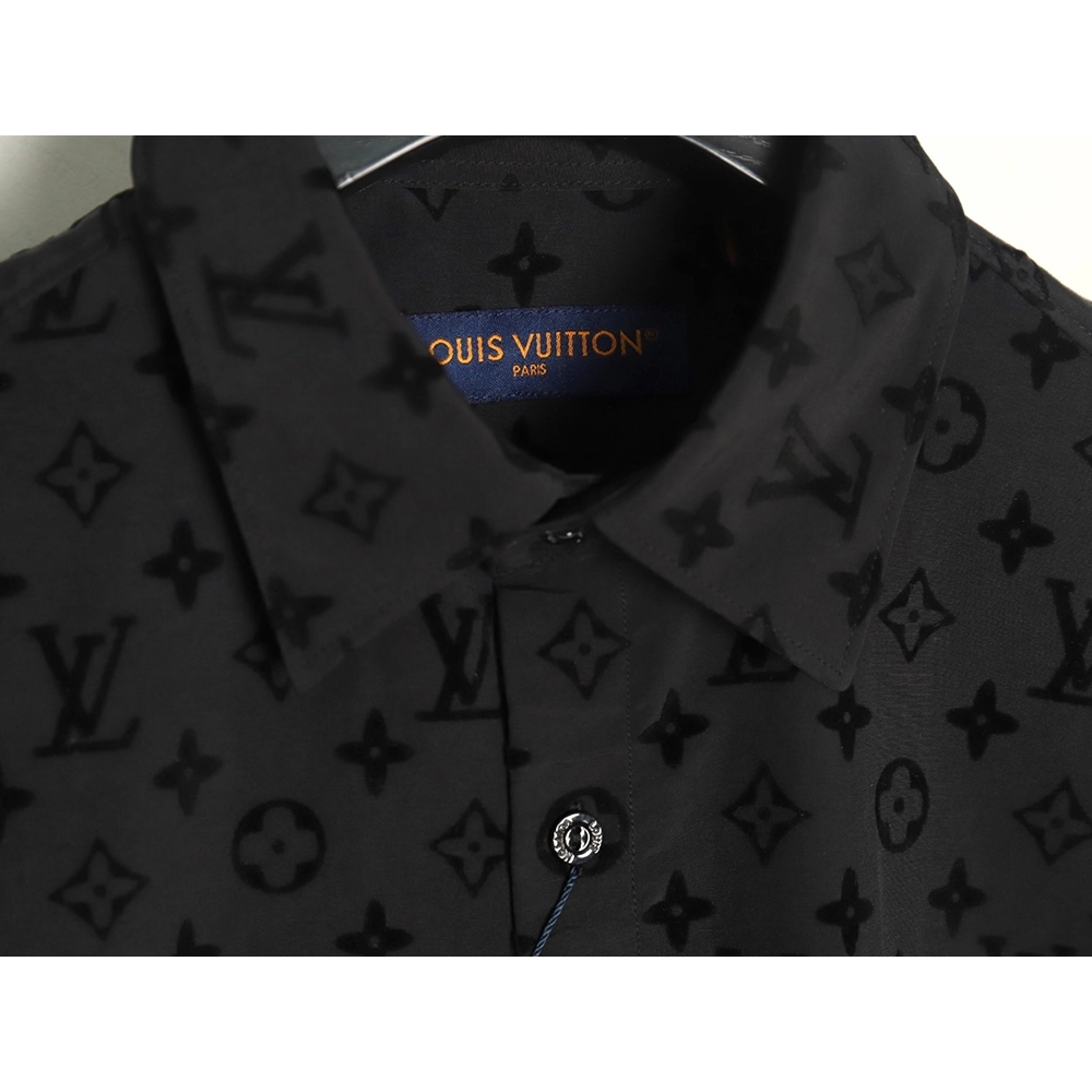 Louis Vuitton All-Over Flocked Long-Sleeve Shirt,Louis Vuitton