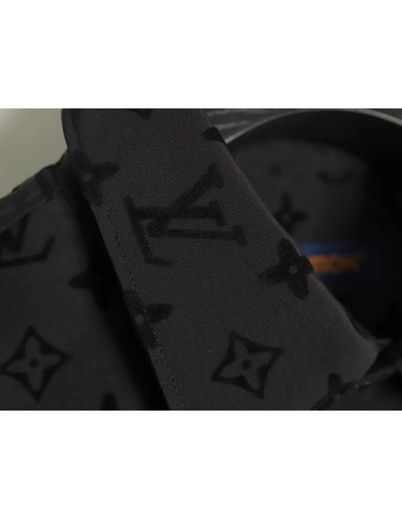 Louis Vuitton All-Over Flocked Long-Sleeve Shirt,Louis Vuitton