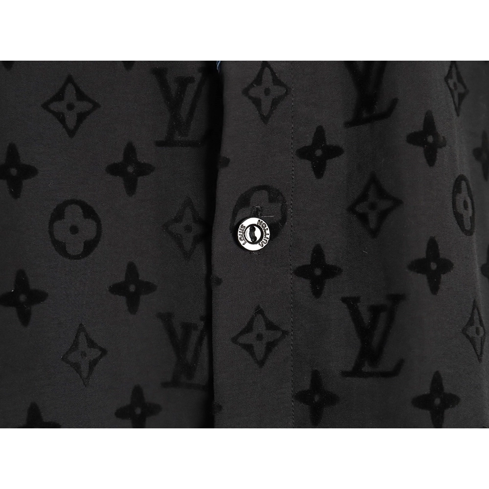 Louis Vuitton All-Over Flocked Long-Sleeve Shirt,Louis Vuitton