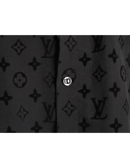 Louis Vuitton All-Over Flocked Long-Sleeve Shirt,Louis Vuitton