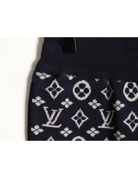 Louis Vuitton All-Over Monogram Jacquard Knit Shorts,Louis Vuitton