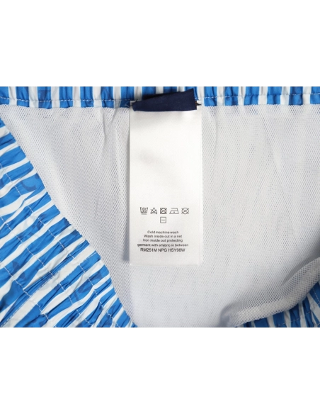 Louis Vuitton Blue Vertical Stripe Print Beach Shorts,Louis Vuitton
