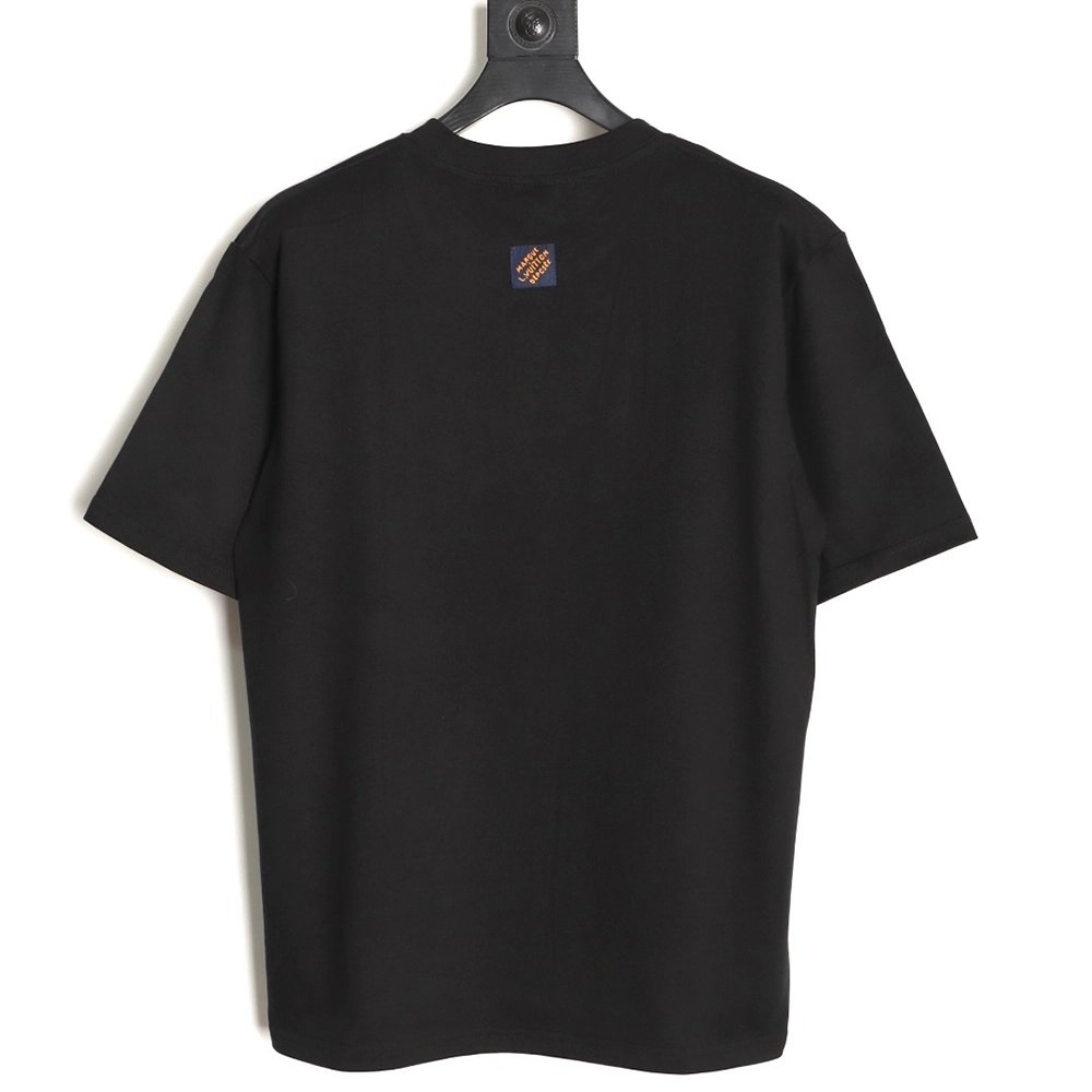 Louis Vuitton Chest Signature Embroidery Short-Sleeve Shirt TSK1,Louis Vuitton