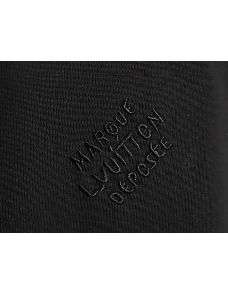 Louis Vuitton Chest Signature Embroidery Short-Sleeve Shirt TSK1,Louis Vuitton