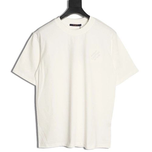 Louis Vuitton Chest Signature Embroidery Short-Sleeve Shirt,Louis Vuitton