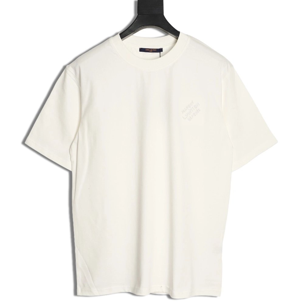 Louis Vuitton Chest Signature Embroidery Short-Sleeve Shirt,Louis Vuitton
