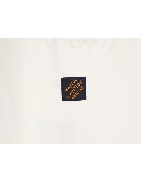 Louis Vuitton Chest Signature Embroidery Short-Sleeve Shirt,Louis Vuitton