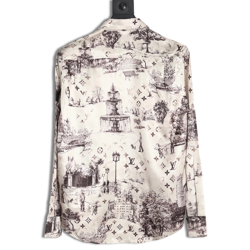 Louis Vuitton City Silk Long-Sleeve Shirt,Louis Vuitton